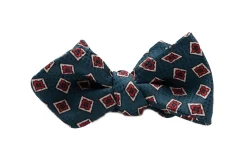 Aqua Green Jacquard Woven Bow Tie