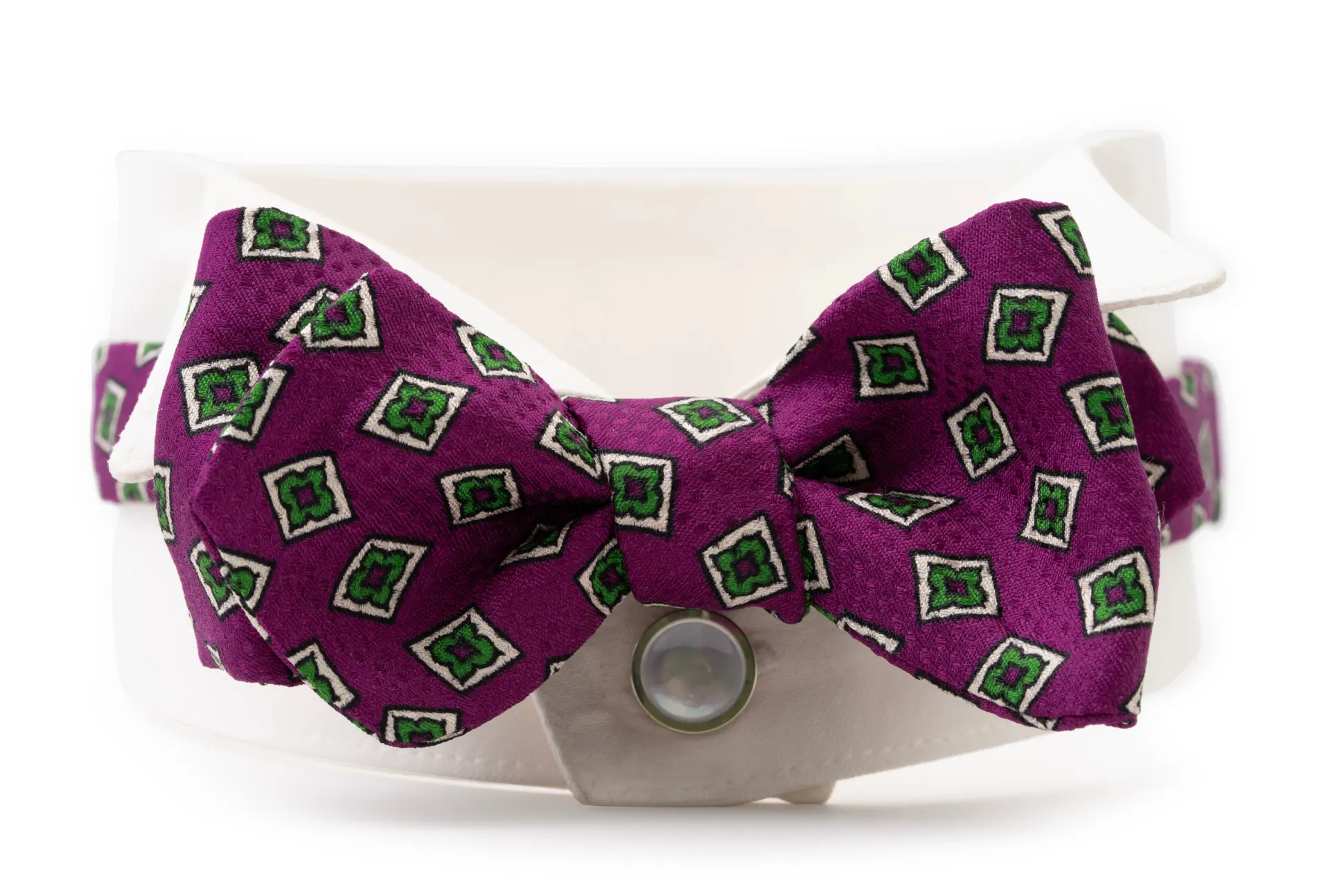 Begonia Purple & Diamond Jacquard Bow Tie