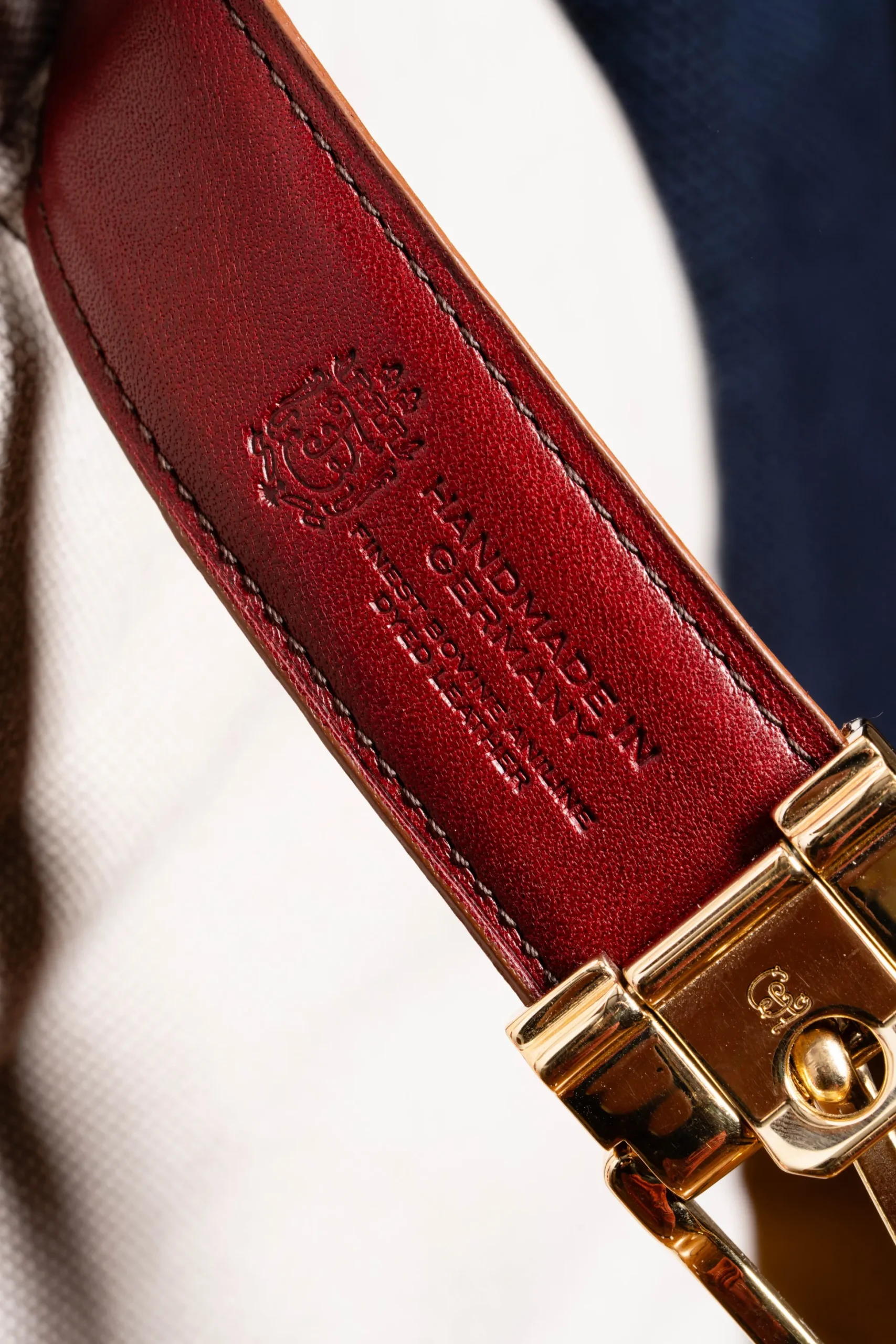 Bison Cognac & Burnt Umber Reversible Leather Belt