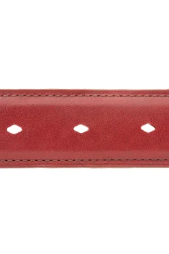 Bison Cognac & Burnt Umber Reversible Leather Belt