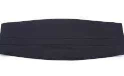 Black Barathea Silk Cummerbund