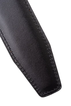Black Boxcalf & Brown Russian Reindeer Reversible Leather Belt