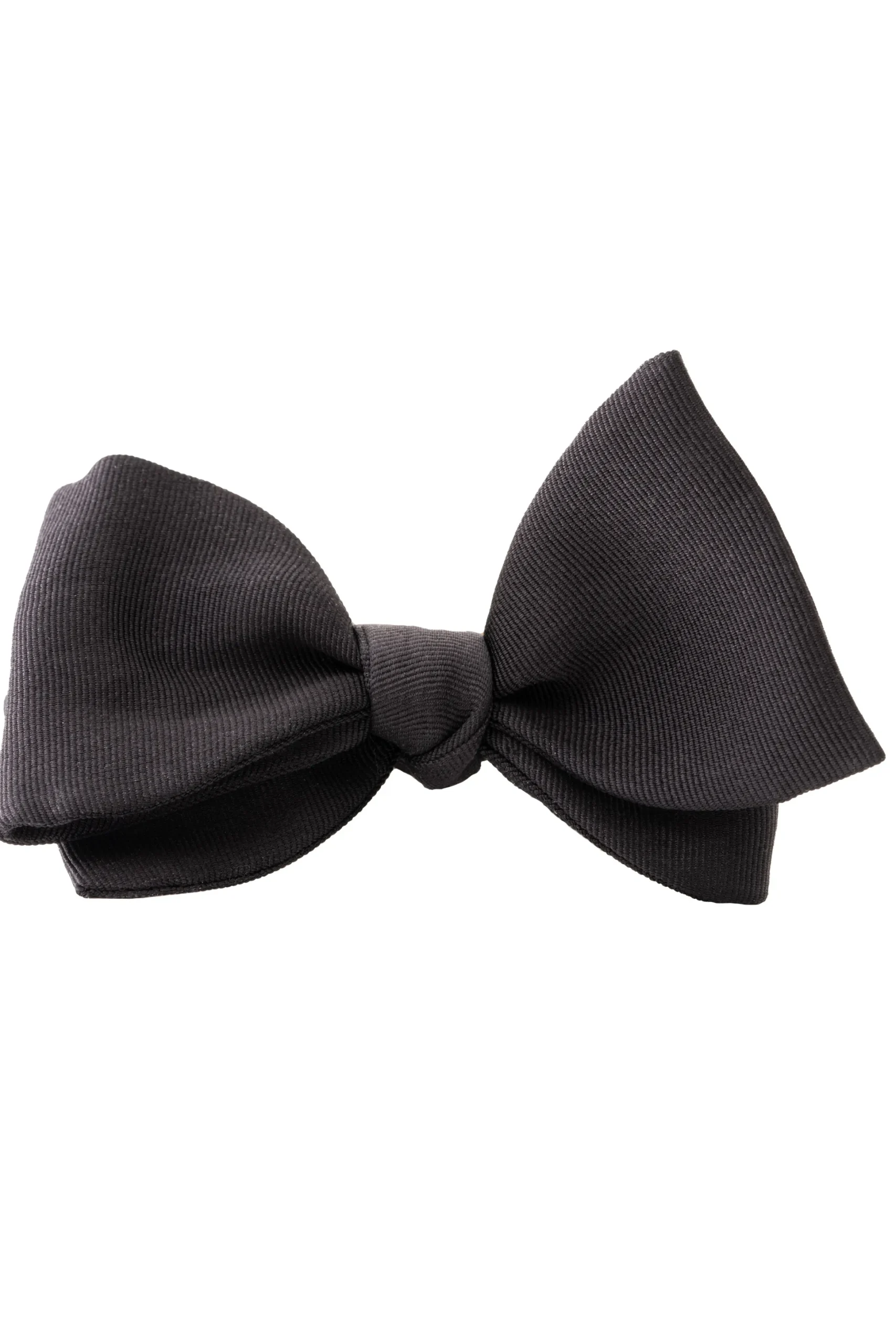 Black Butterfly Silk Faille Grosgrain Bow Tie