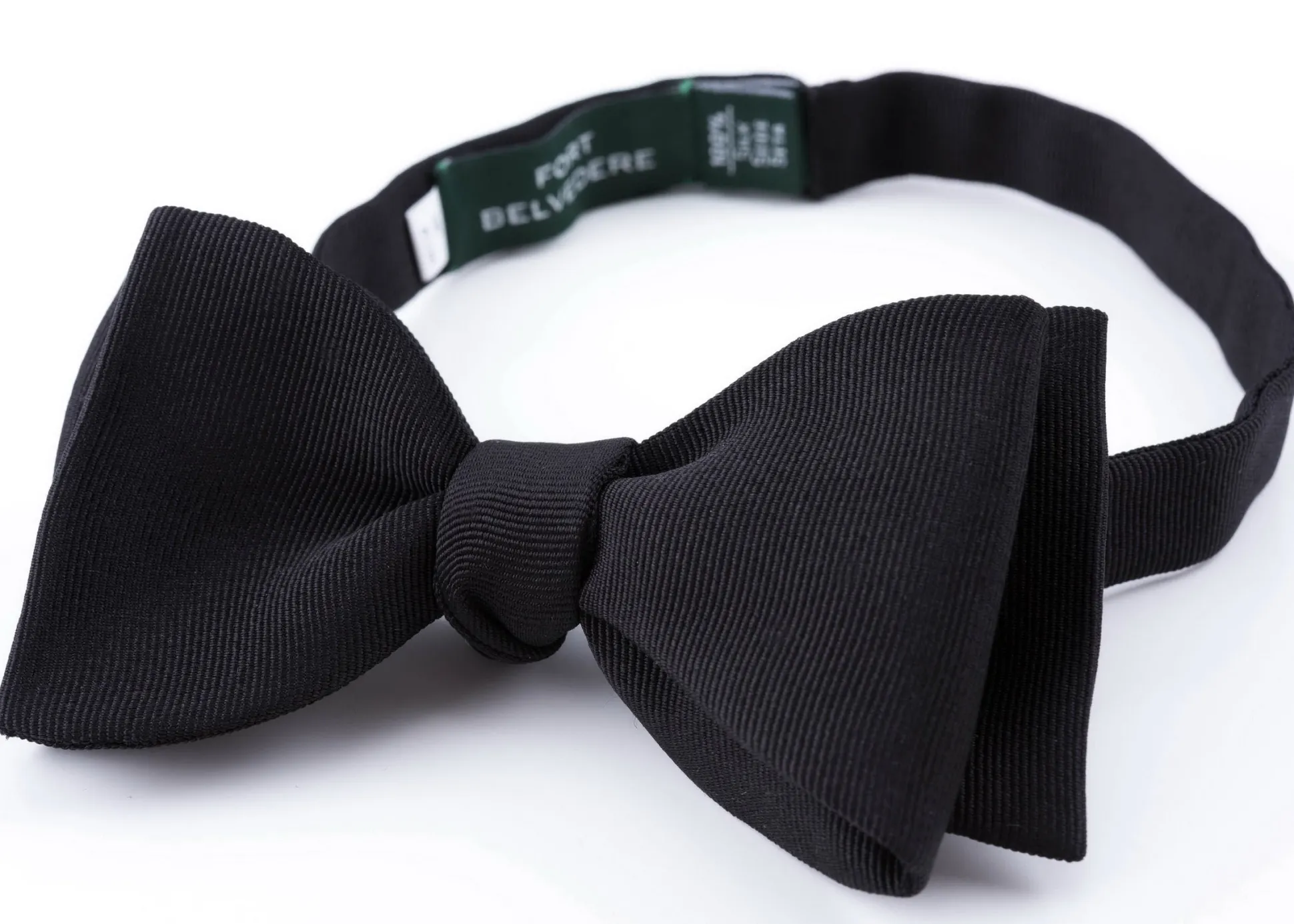 Black Butterfly Silk Faille Grosgrain Bow Tie