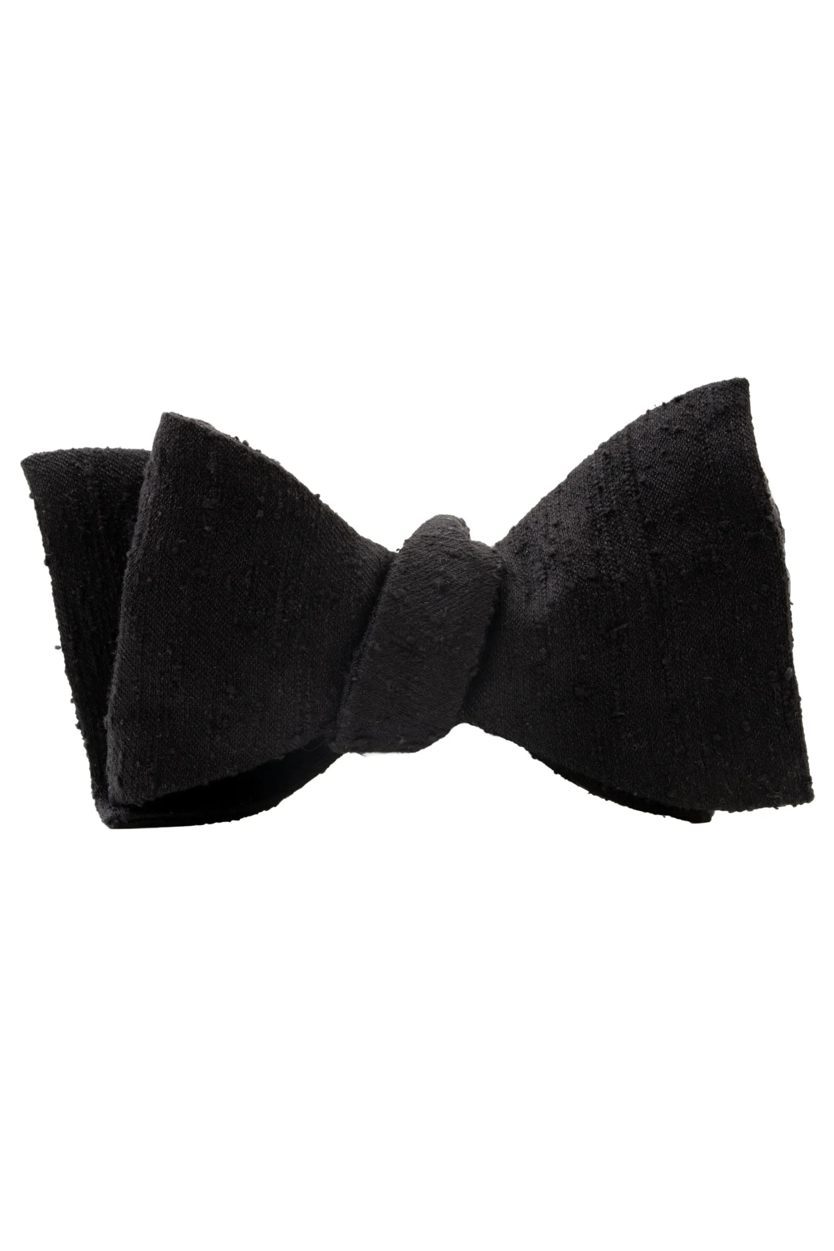 Black Butterfly Silk Shantung Bow Tie