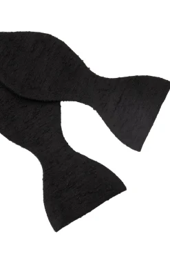 Black Butterfly Silk Shantung Bow Tie