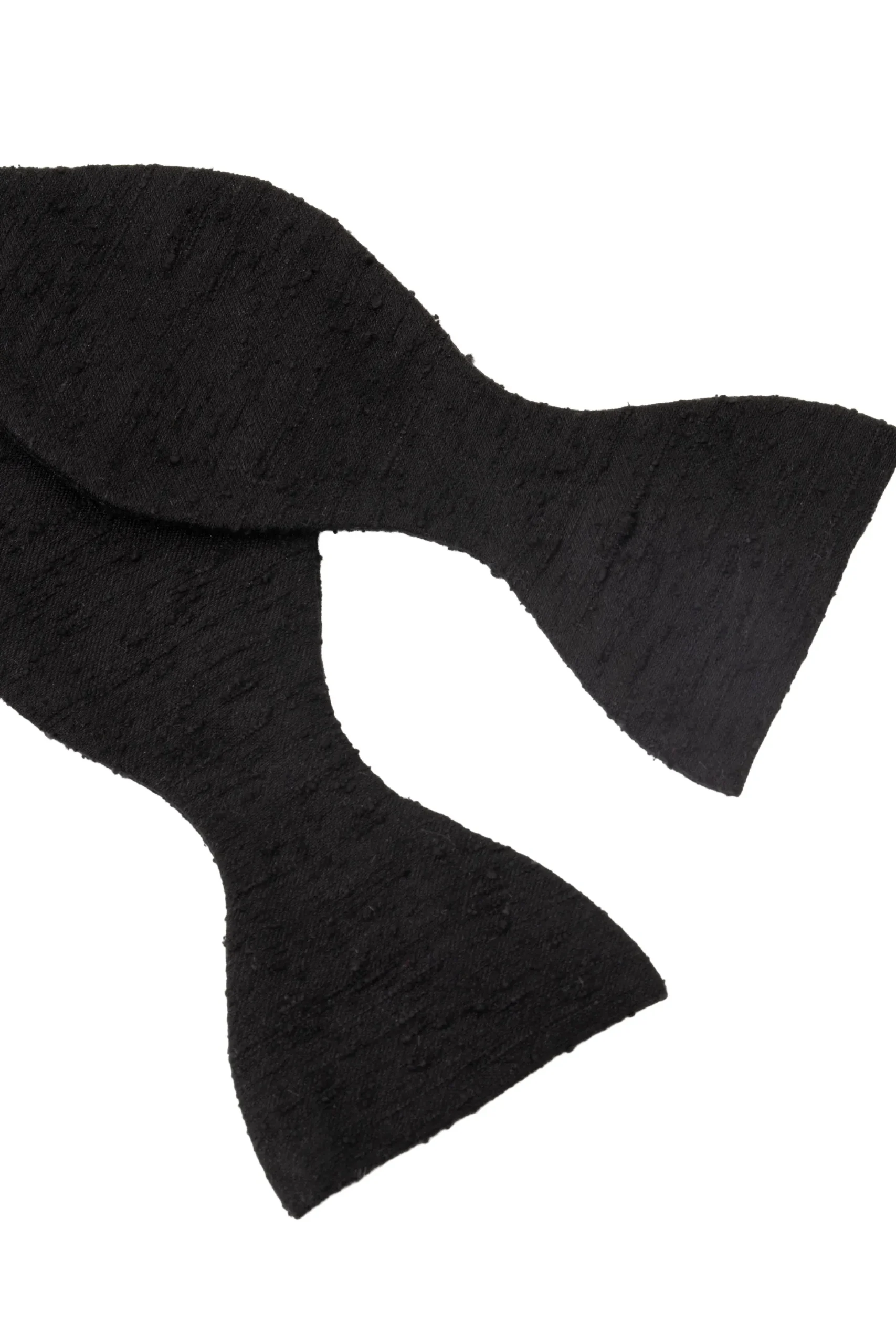 Black Butterfly Silk Shantung Bow Tie