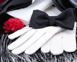 Black Butterfly Silk Shantung Bow Tie