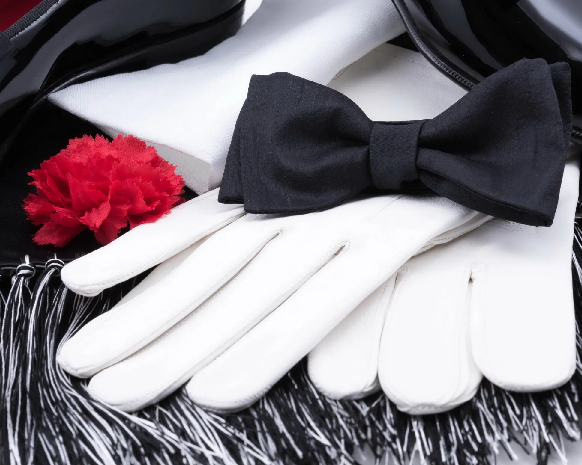 Black Butterfly Silk Shantung Bow Tie
