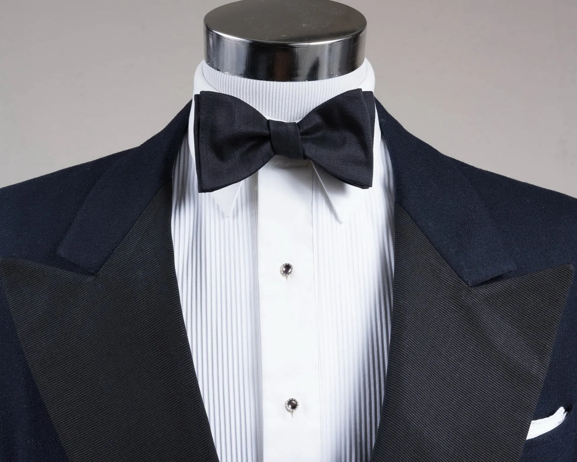 Black Butterfly Silk Shantung Bow Tie