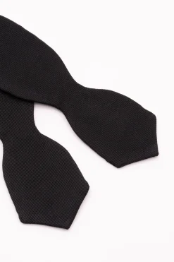 Black Diamond Silk Faille Grosgrain Bow Tie