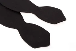 Black Diamond Silk Satin Self-Tie Bow Tie