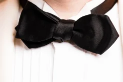 Black Diamond Silk Satin Self-Tie Bow Tie