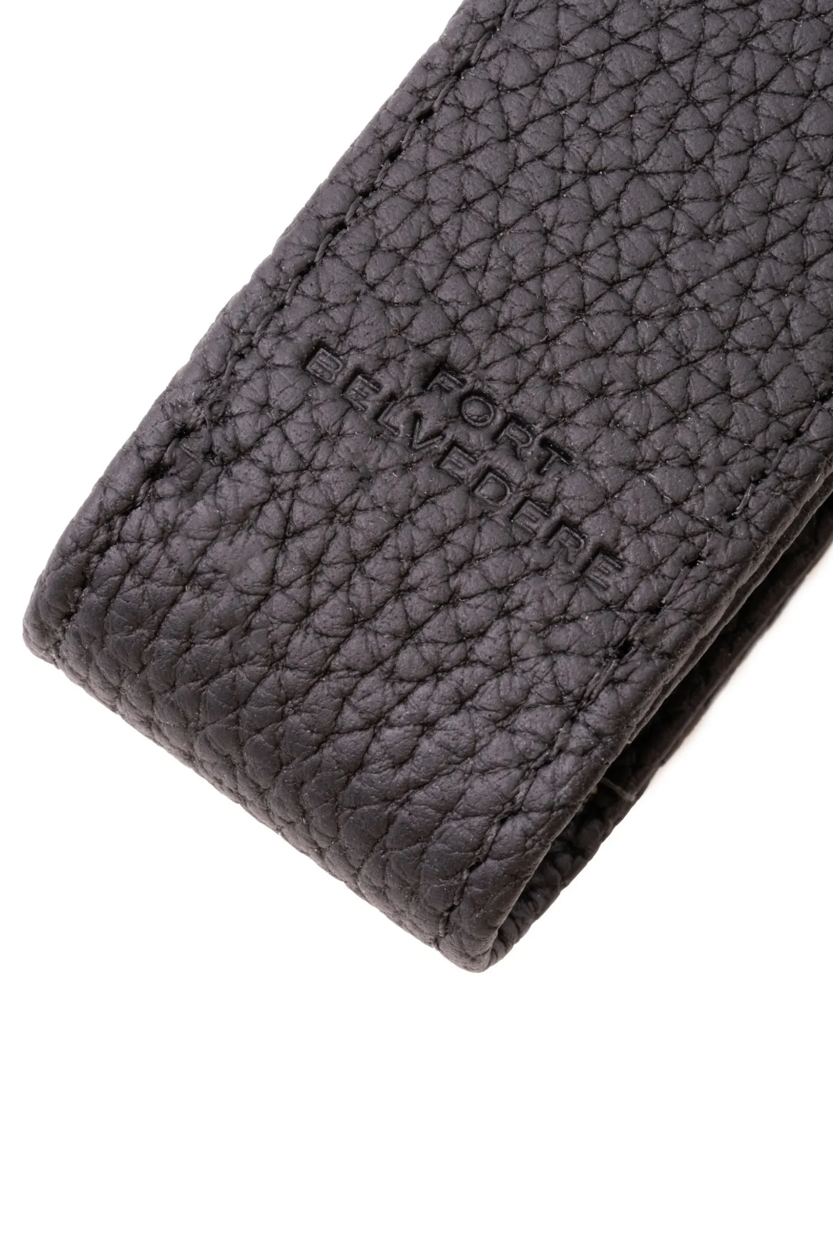 Black Full-Grain Togo Leather Pen Case