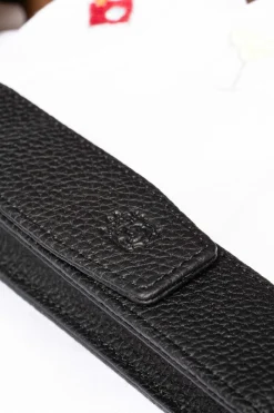 Black Full-Grain Togo Leather Pen Case