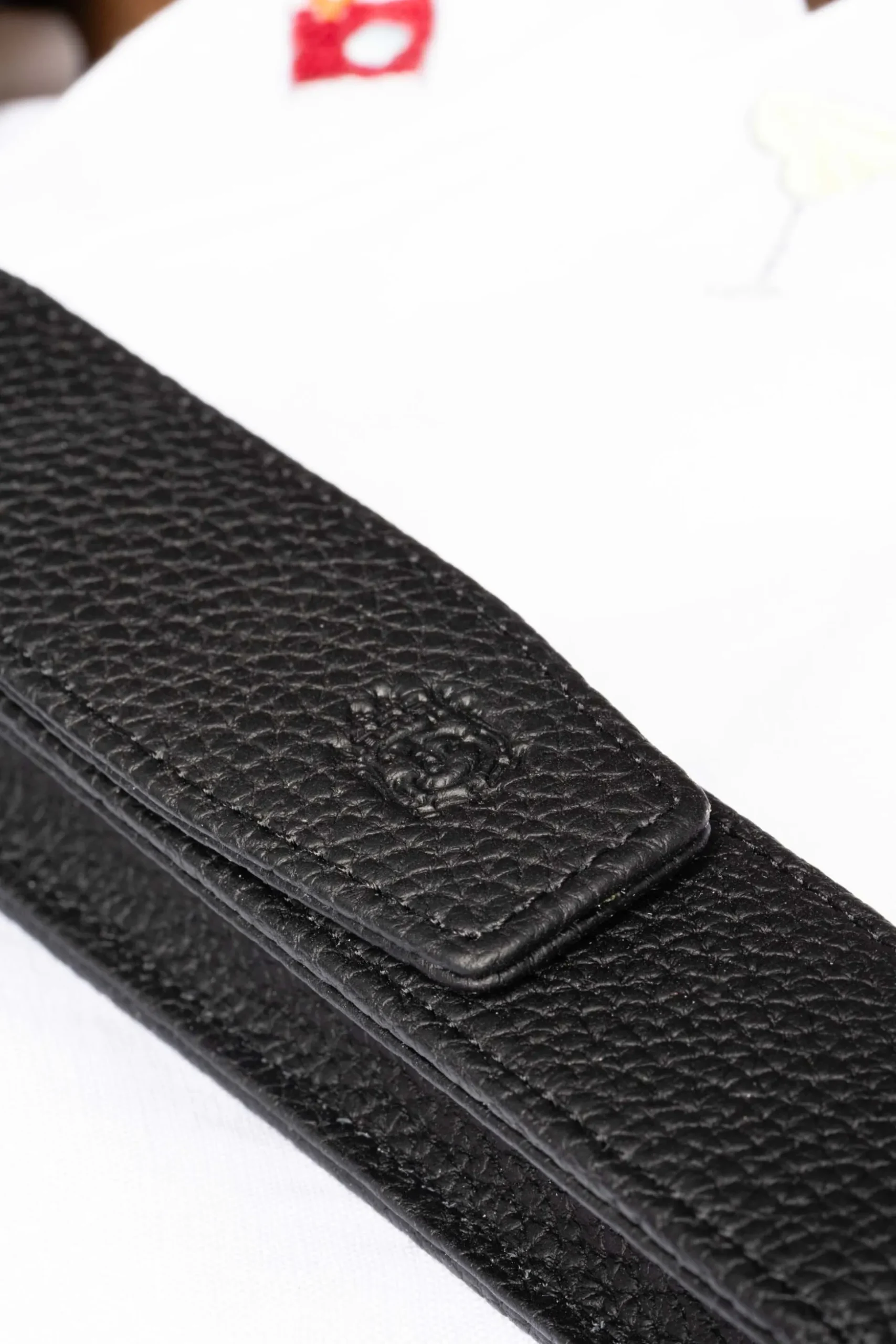 Black Full-Grain Togo Leather Pen Case