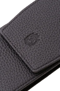 Black Full-Grain Togo Leather Pen Case