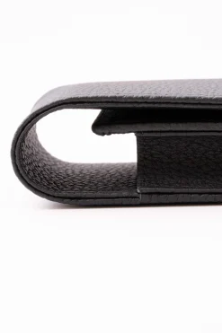 Black Full-Grain Togo Leather Pen Case