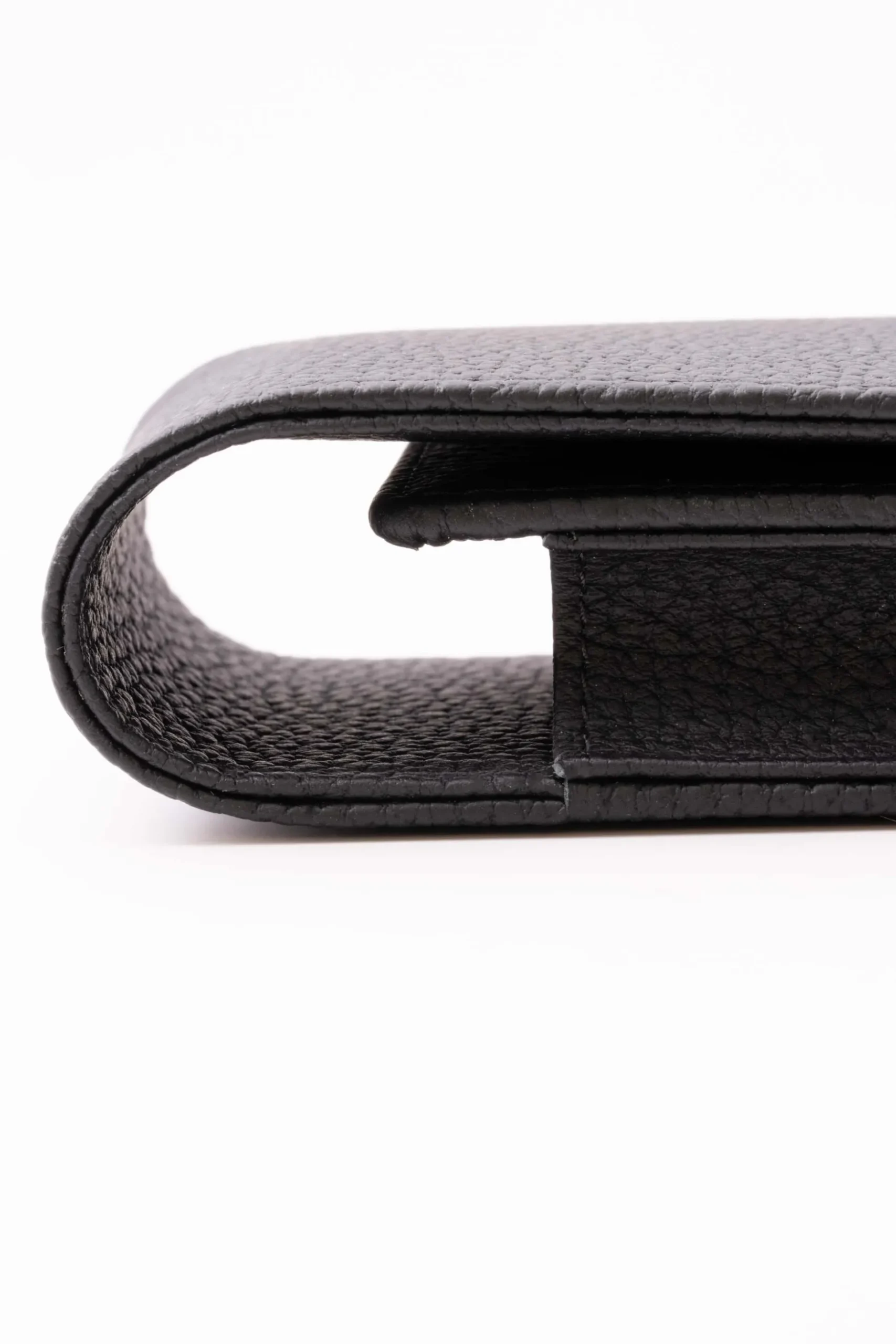 Black Full-Grain Togo Leather Pen Case