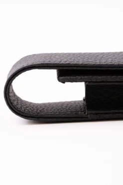 Black Full-Grain Togo Leather Pen Case