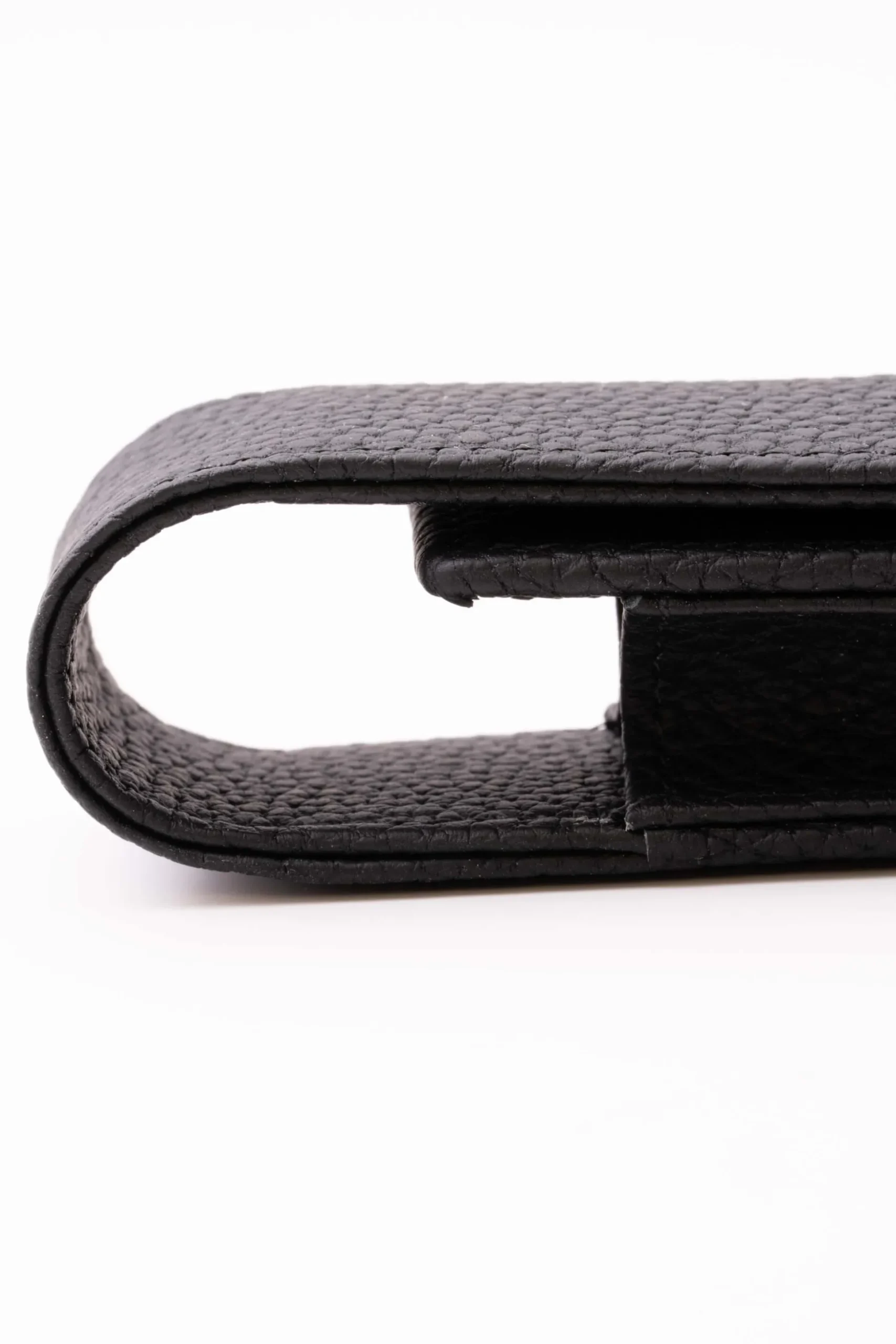 Black Full-Grain Togo Leather Pen Case