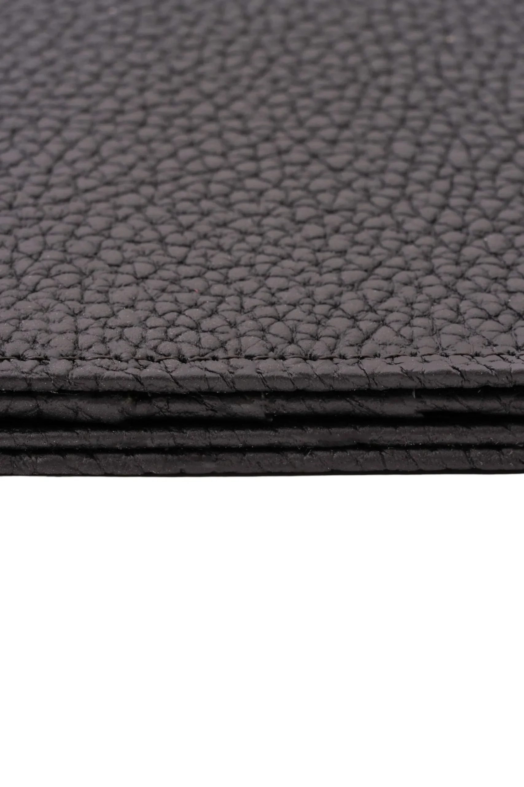 Black Full-Grain Togo Leather Passport Holder