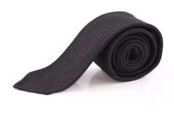 Black Grenadine Silk Tie
