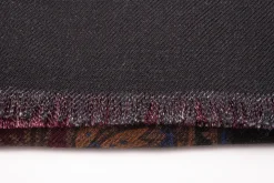 Black Paisley & Micropattern Reversible Scarf