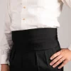 Black Silk Faille Grosgrain Cummerbund