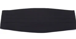 Black Silk Faille Grosgrain Cummerbund