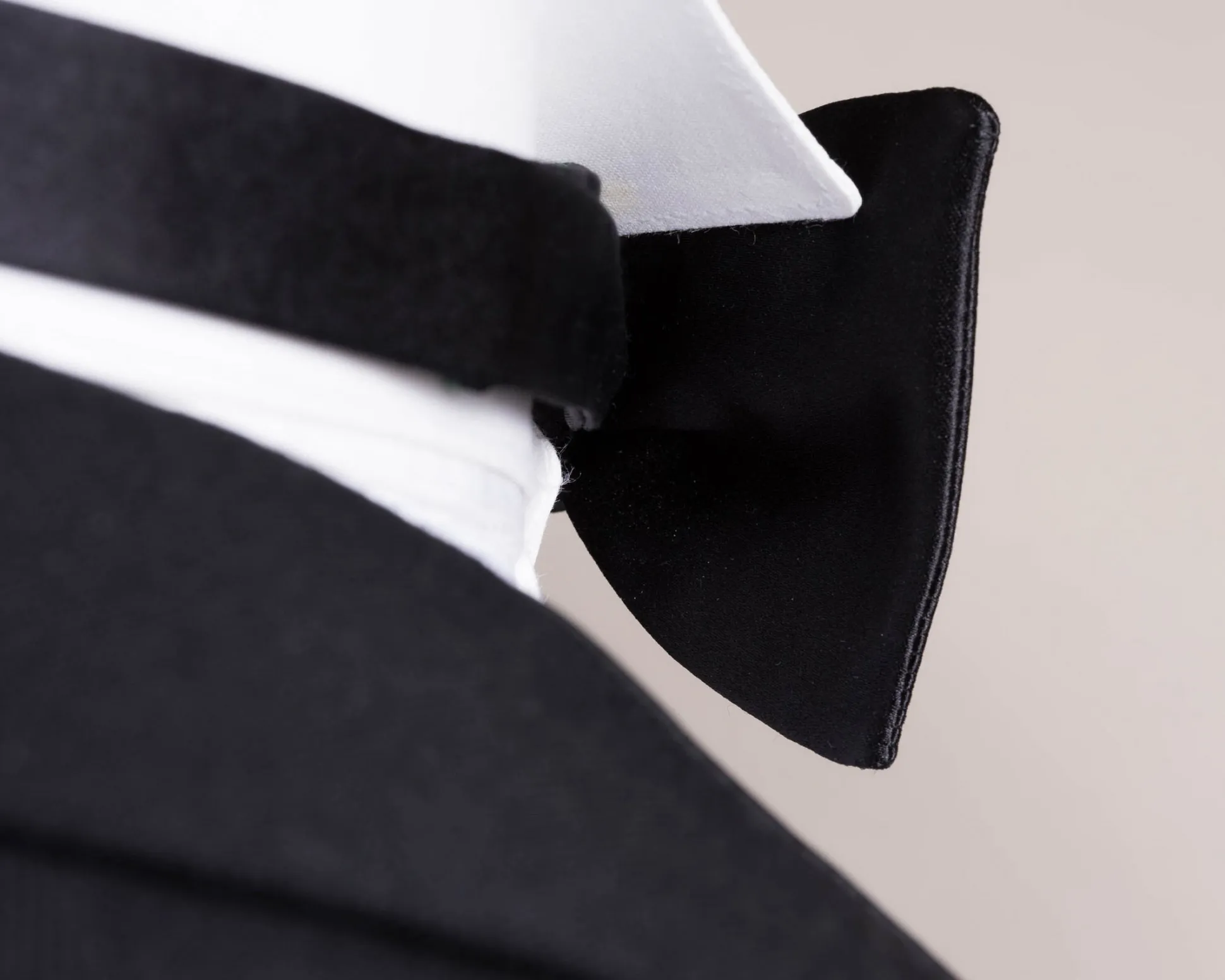 Black Silk Satin Butterfly Self-Tie Bow Tie