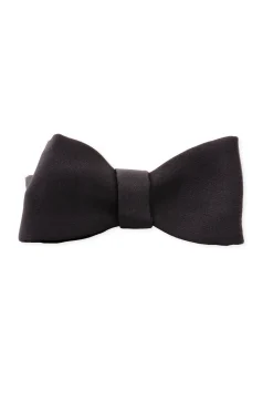 Black Single End Silk Barathea Bow Tie