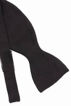 Black Single End Silk Barathea Bow Tie