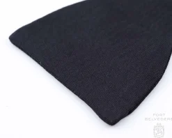 Black Single End Silk Moiré Bow Tie