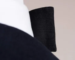 Black Single End Silk Moiré Bow Tie