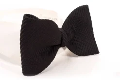 Black Single-End Wide Rib Grosgrain Bow Tie