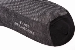 Black & White Two-Tone Formal Socks
