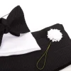 Black Wide Ribbed Grosgrain Silk Cummerbund