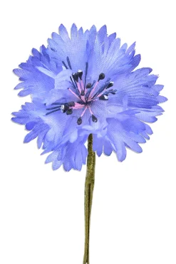 Blue Cornflower Silk Boutonnière Flower
