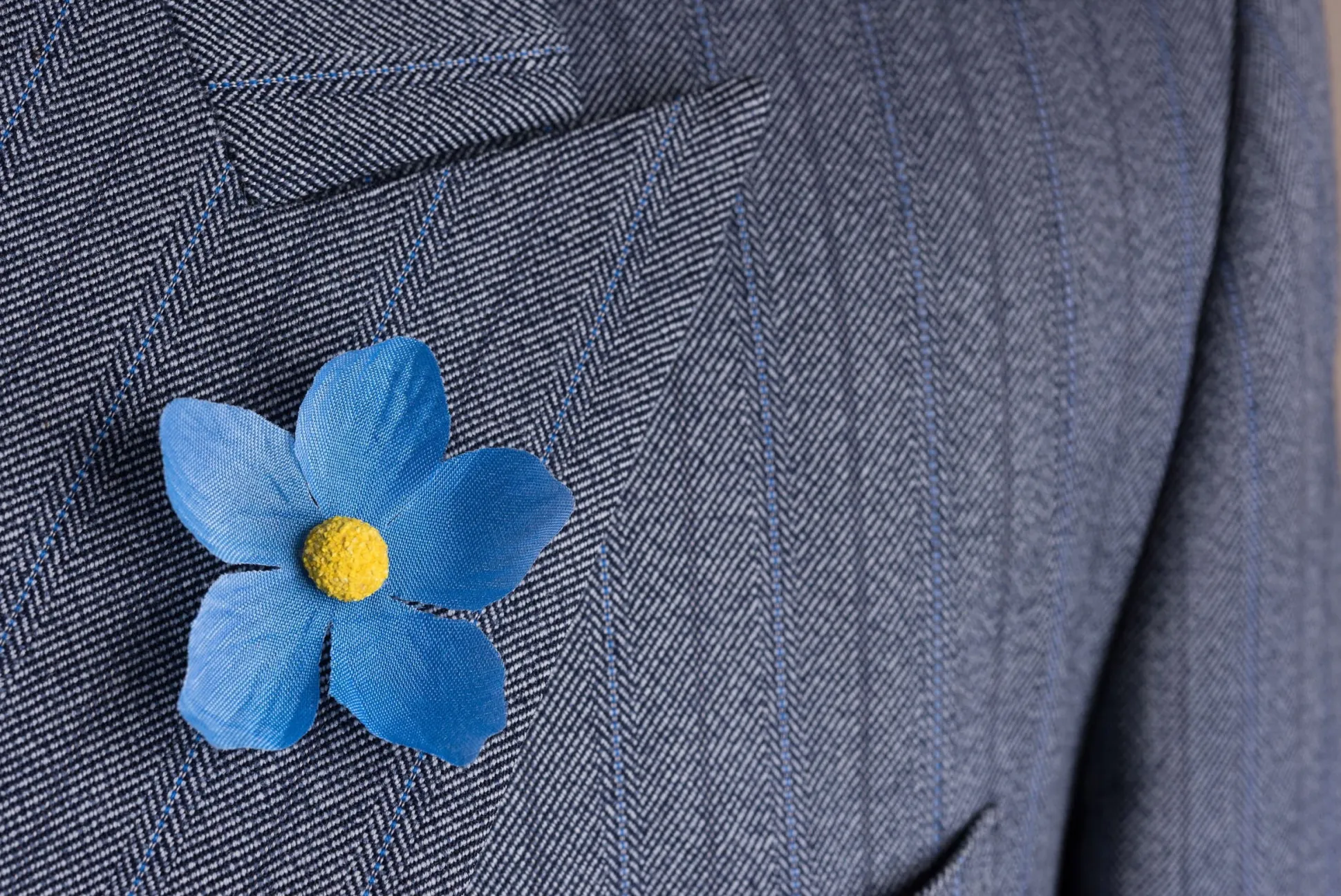 Blue Forget-Me-Not Boutonnière Flower