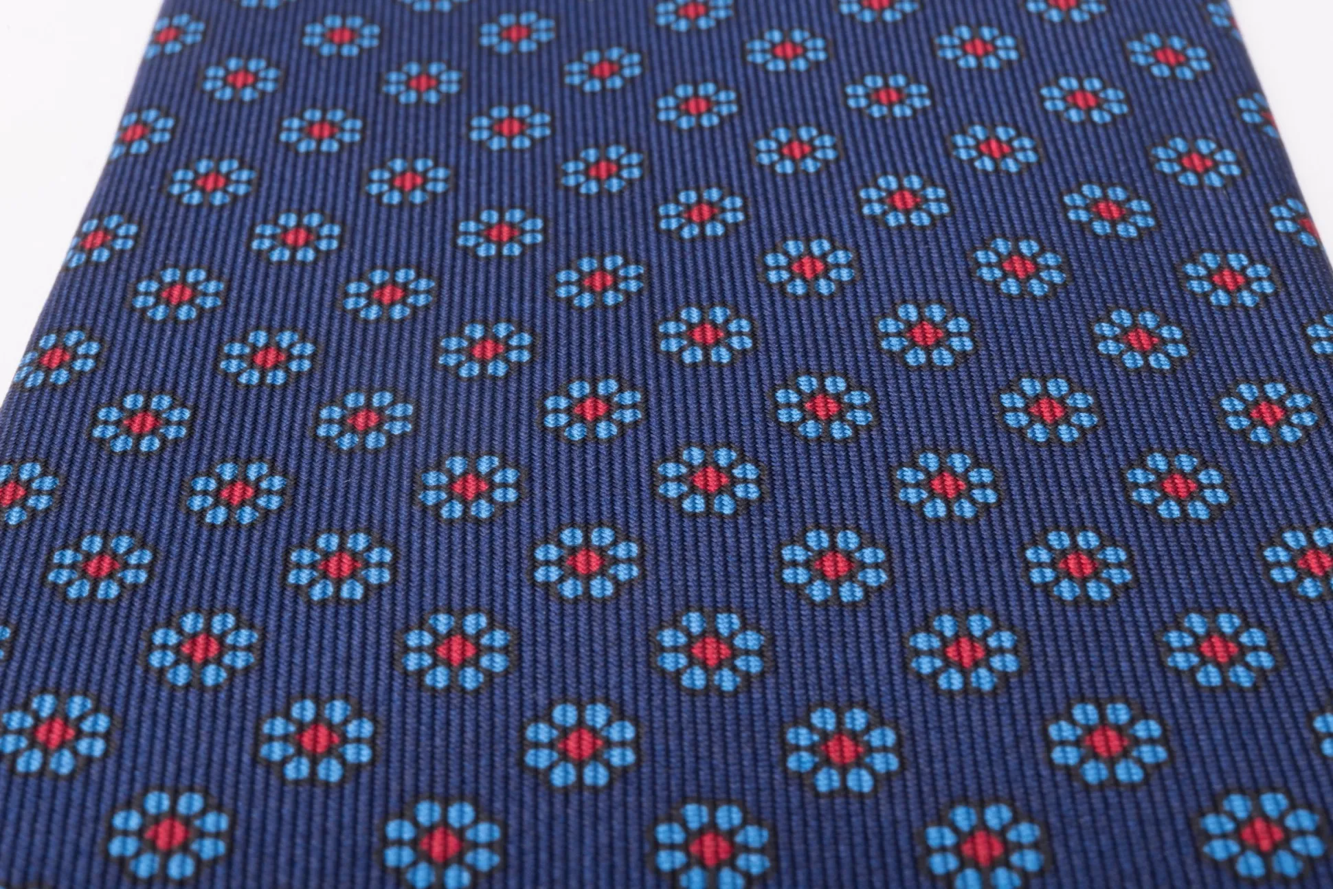 Blue Macclesfield Neats Madder Silk Tie