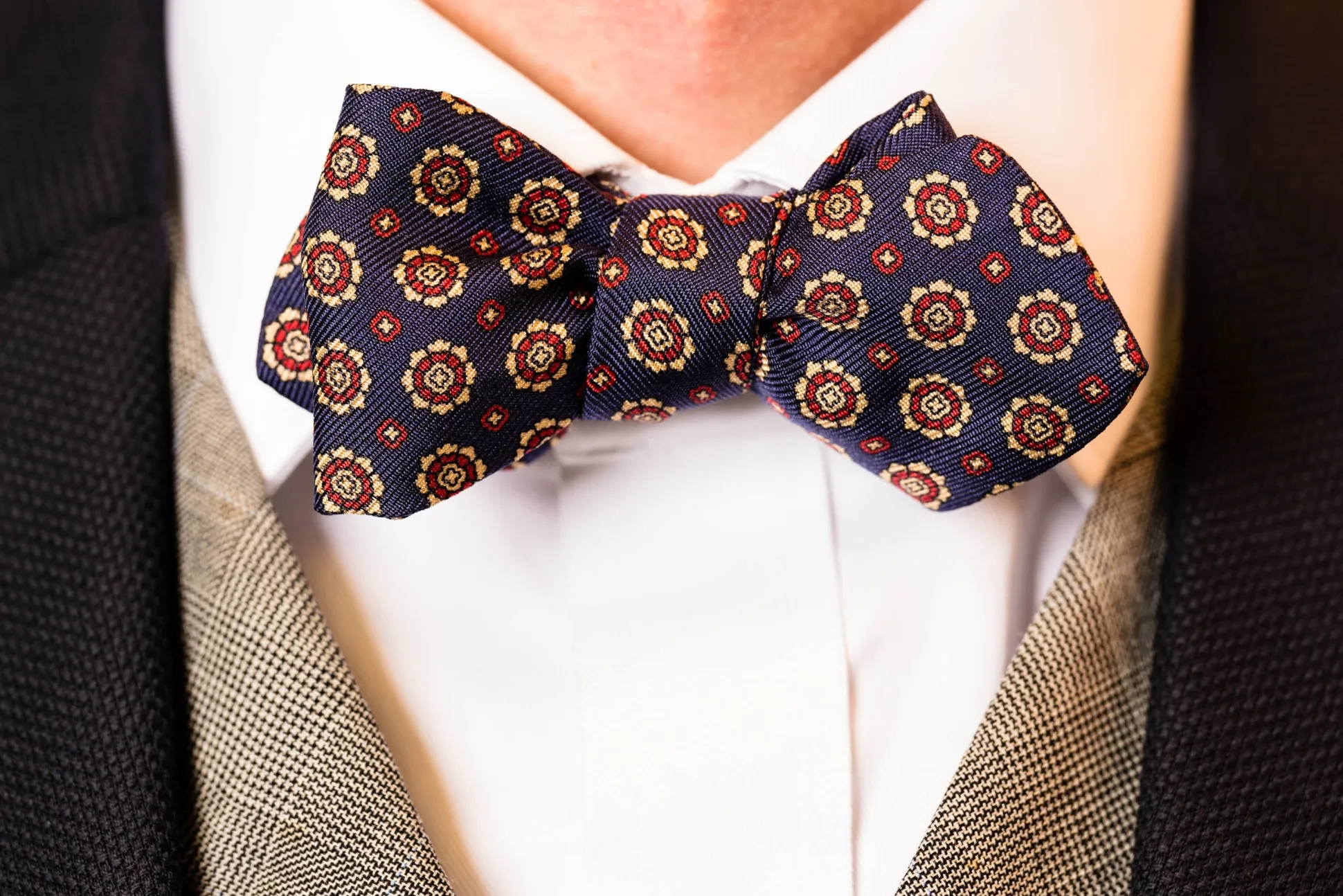Blue Neats Madder Silk Bow Tie