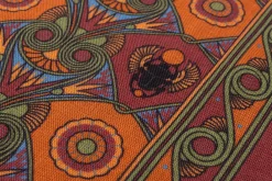 Brick Red Art Deco Egyptian Scarab Pocket Square
