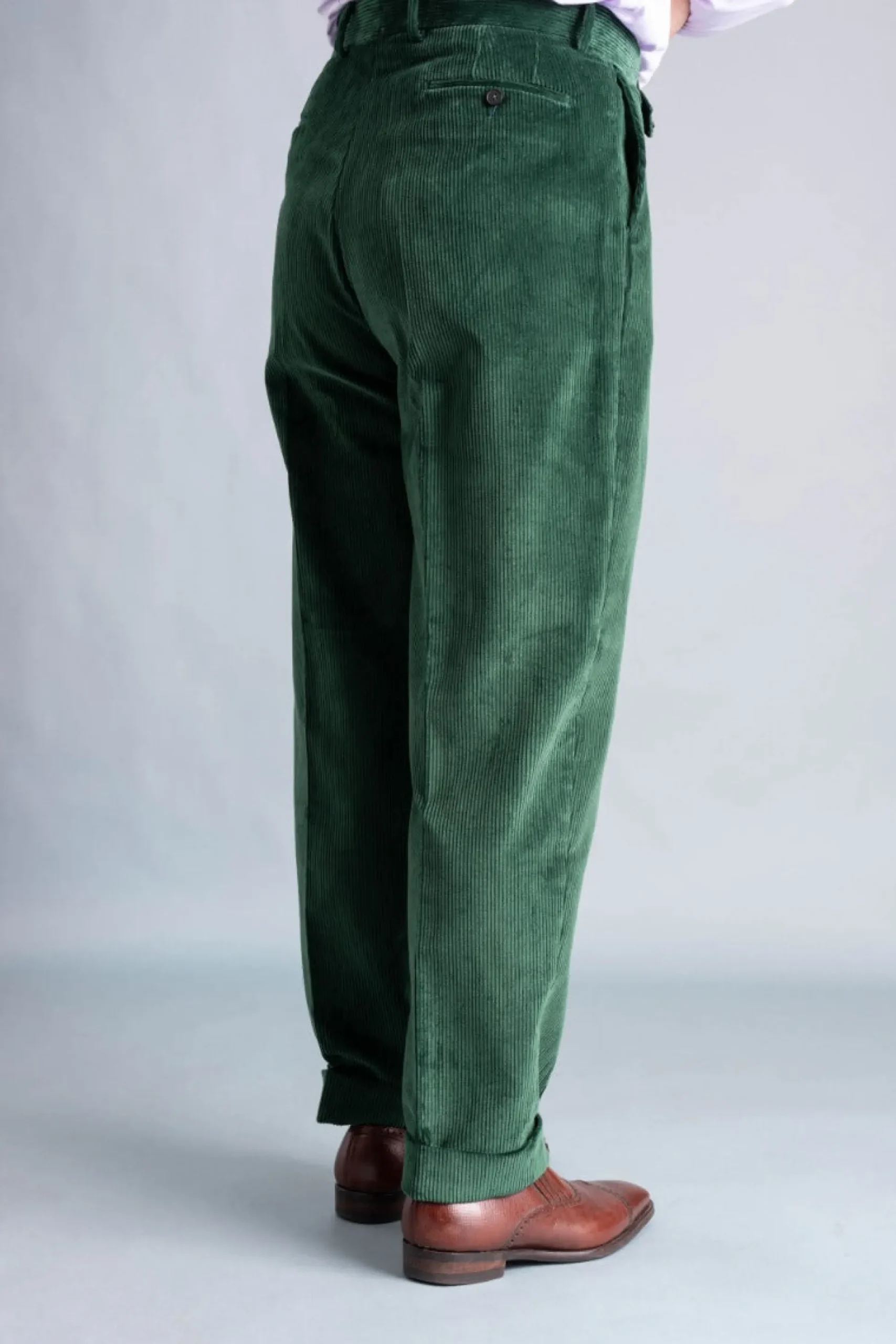 British Racing Green Stancliffe Corduroy Trousers