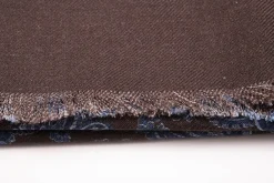 Bronze-Blue Paisley & Diamond Double Sided Scarf