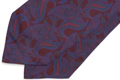 Brown Paisley Silk Ascot