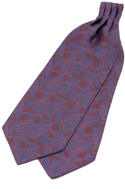 Brown Paisley Silk Ascot