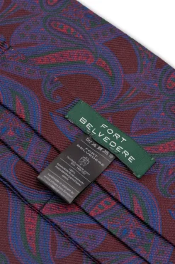 Brown Paisley Silk Ascot