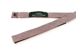 Burgundy Glen Check Silk Bow Tie