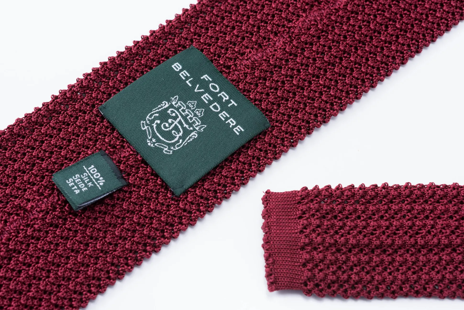 Burgundy Silk Knit Tie